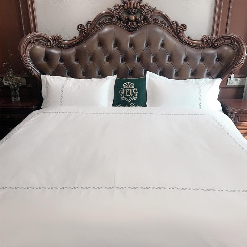 Hôtel Broidered Liberding Set Satin Tissu pur Coton T300