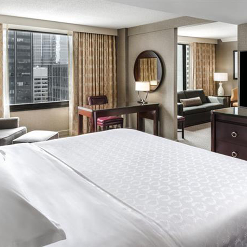 Blanc 300 Nombre de fil Pure Coton Sateen Jacquard Hotel Litsheets ensembles Blanc 300 Nombre de fil Pure Coton Sateen Jacquard Hotel Litsheets ensembles