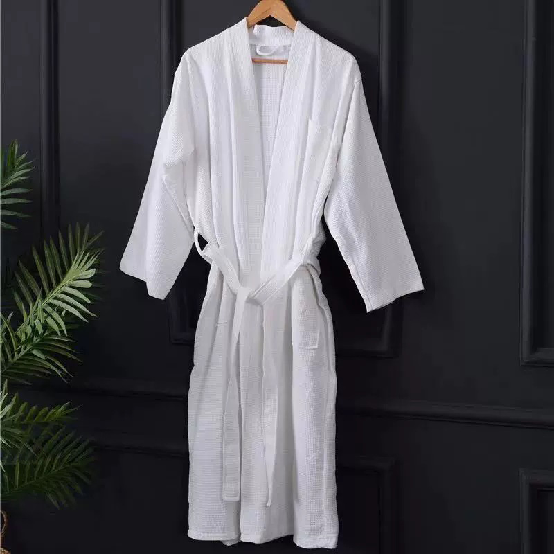 Coton coton piped blanc peignoir de l'hôtel