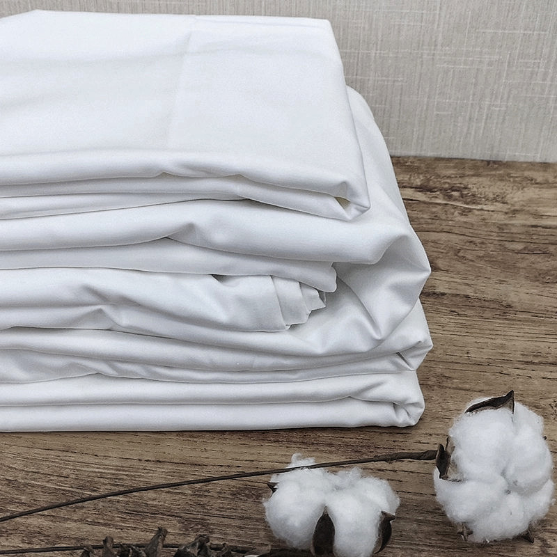 Coton pur blanc pur t250 sateen hôtel inférieur