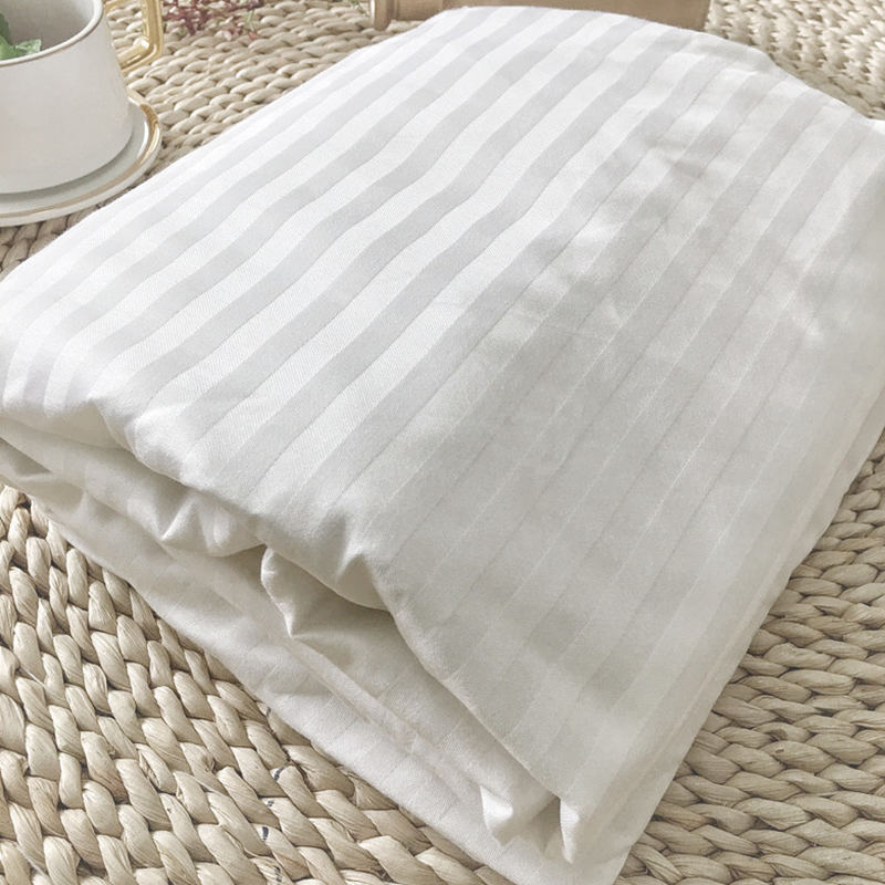 Coton blanc 60S YARN 330 Counts Sateen Stripe Hotel Fitted Fis