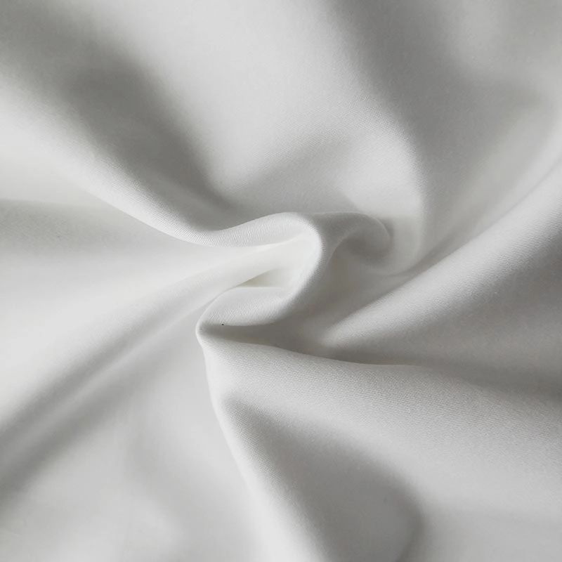 Coton peigné 60s 300T Sateen Plain White Hotel Linen Tissu
