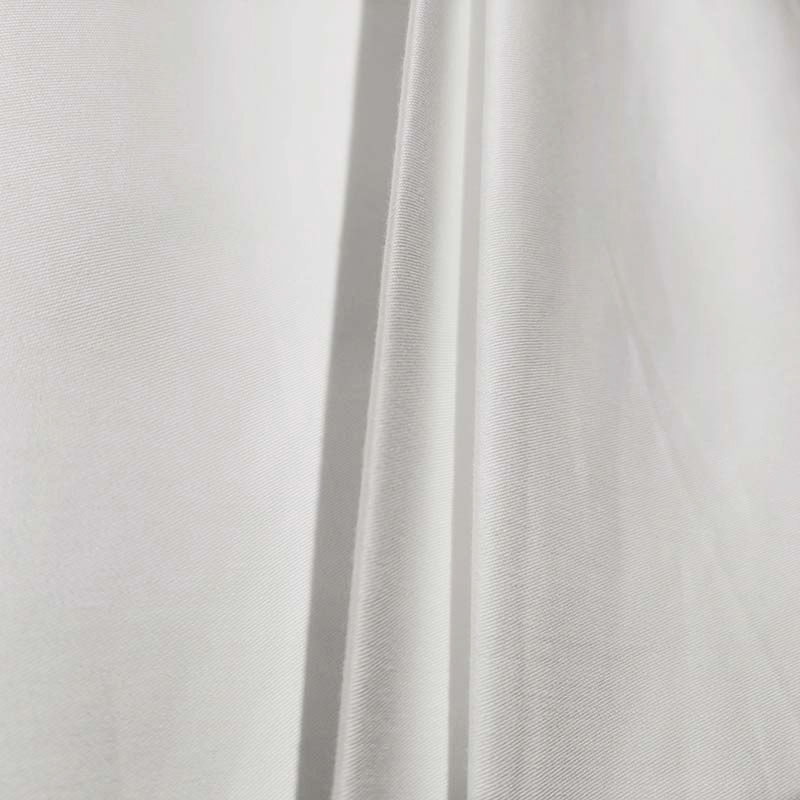 Coton pur 250tc Tissu de literie hôtel blanc satiné ordinaire